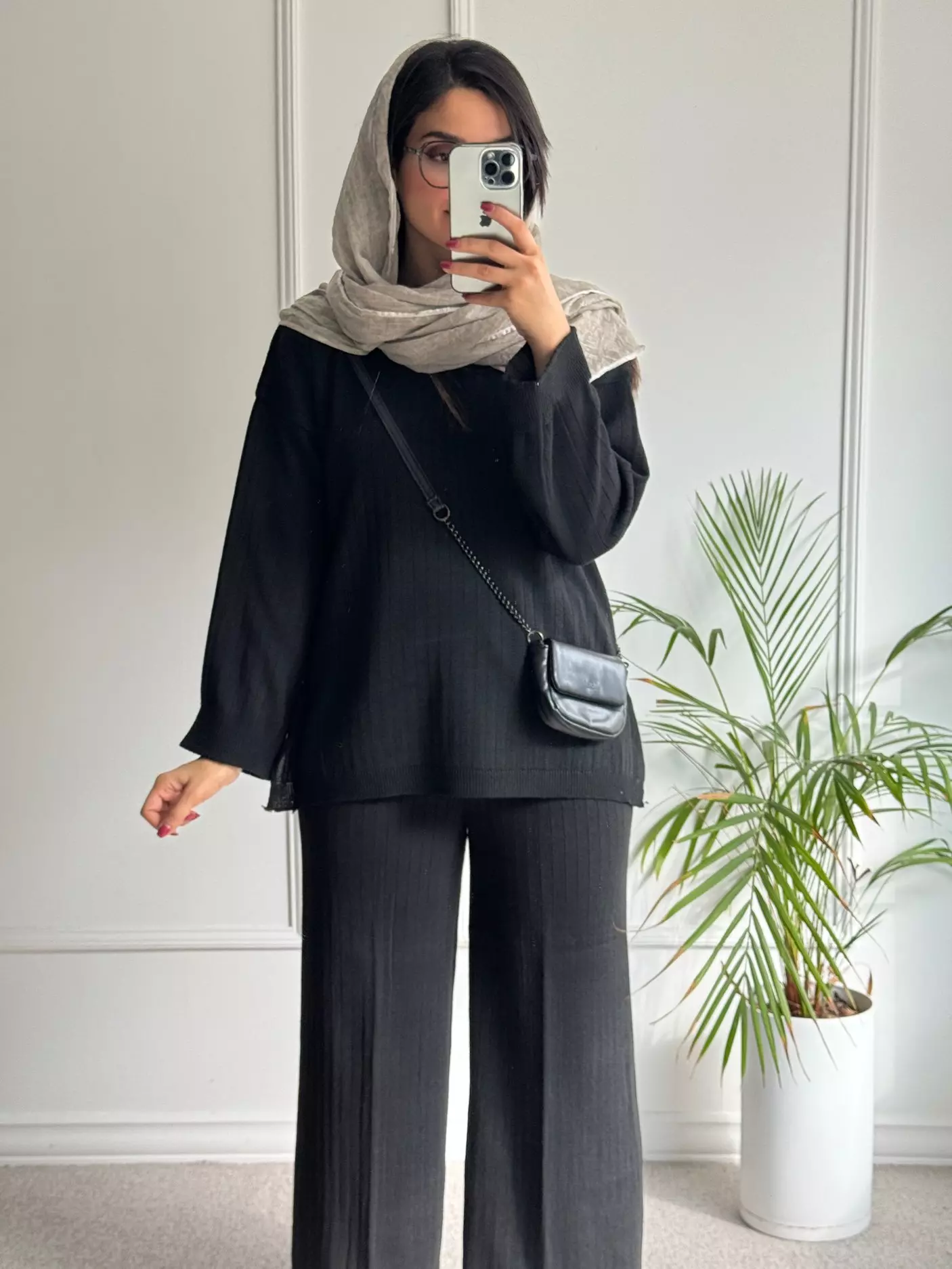 ست مانتو شلوار بافت نهال